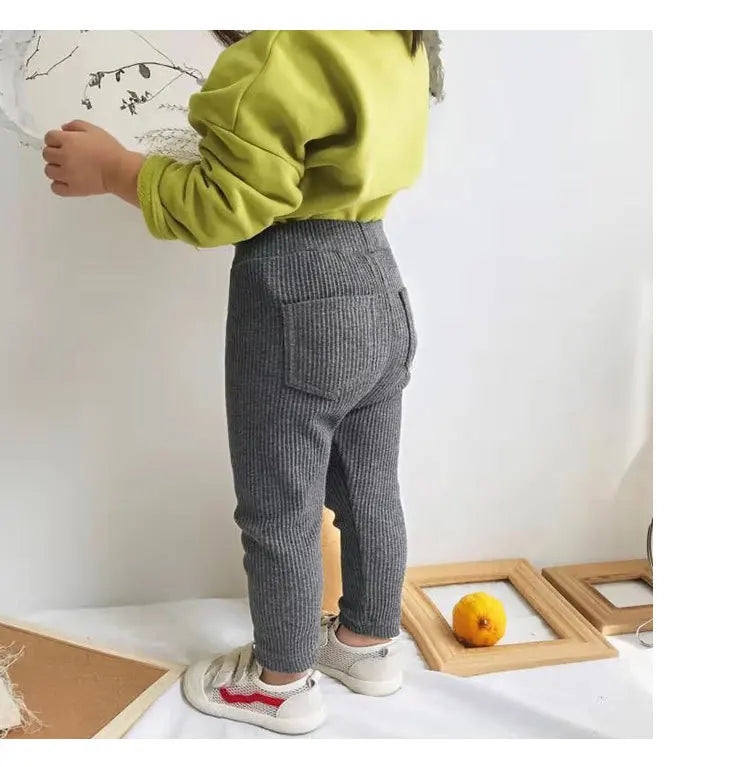 New Baby Girls Boys Leggings Cotton Big PP Pants Spring Autumn Kids Girl Pants Fashion High Waist Long Trousers Children's Pant