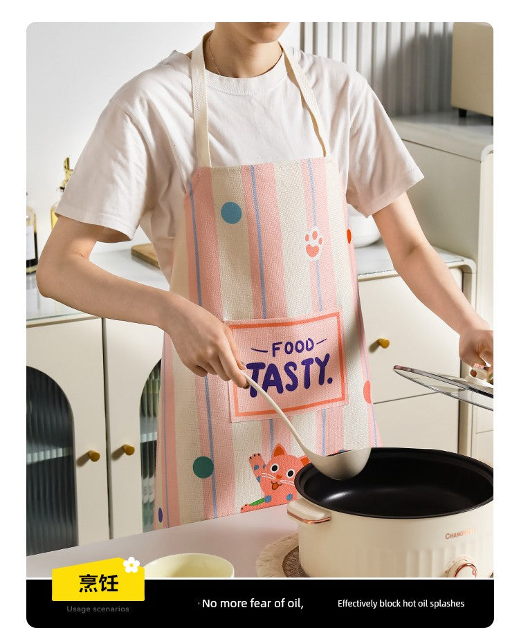 Meishida Polka Dot For Home Oil-Proof Catering Men's and Women's Apron