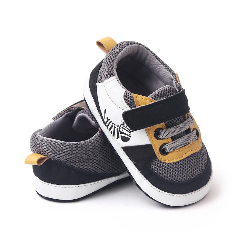 Baby Shoes 0-9-18 Months for Toddler Boys and Girls Soft Cotton Baby Sneaker Soft PU Leather Baby Casual Walking Shoes BH2319