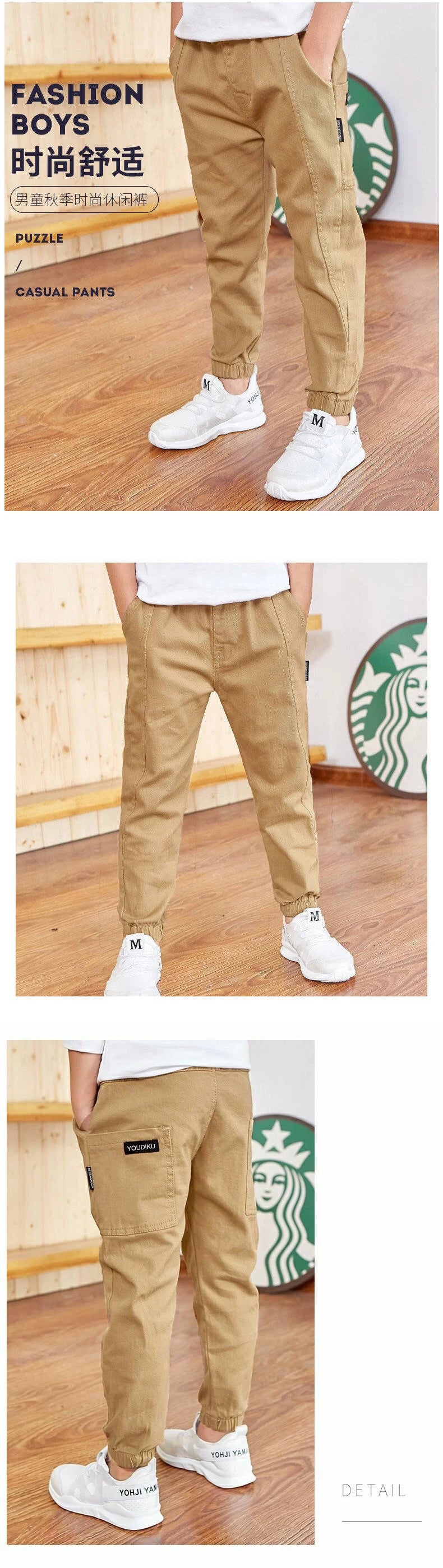 Spring Autumn Cotton Boys Pants Children Trousers Casual Kids Sports Pants 3 4 5 6 7 8 9 10 11 12 13 Years Teenager Boys Clothes