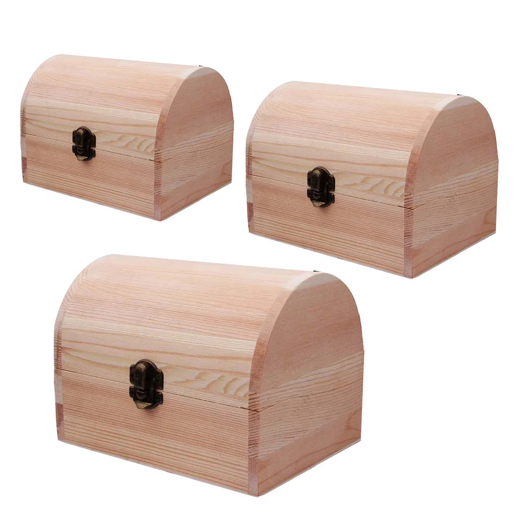 Wood Wooden Arched Hinged Storage Boxes Multi-function Hinged Boxes Gift Packing Jewelry Case Box Home Sundries Storage Box