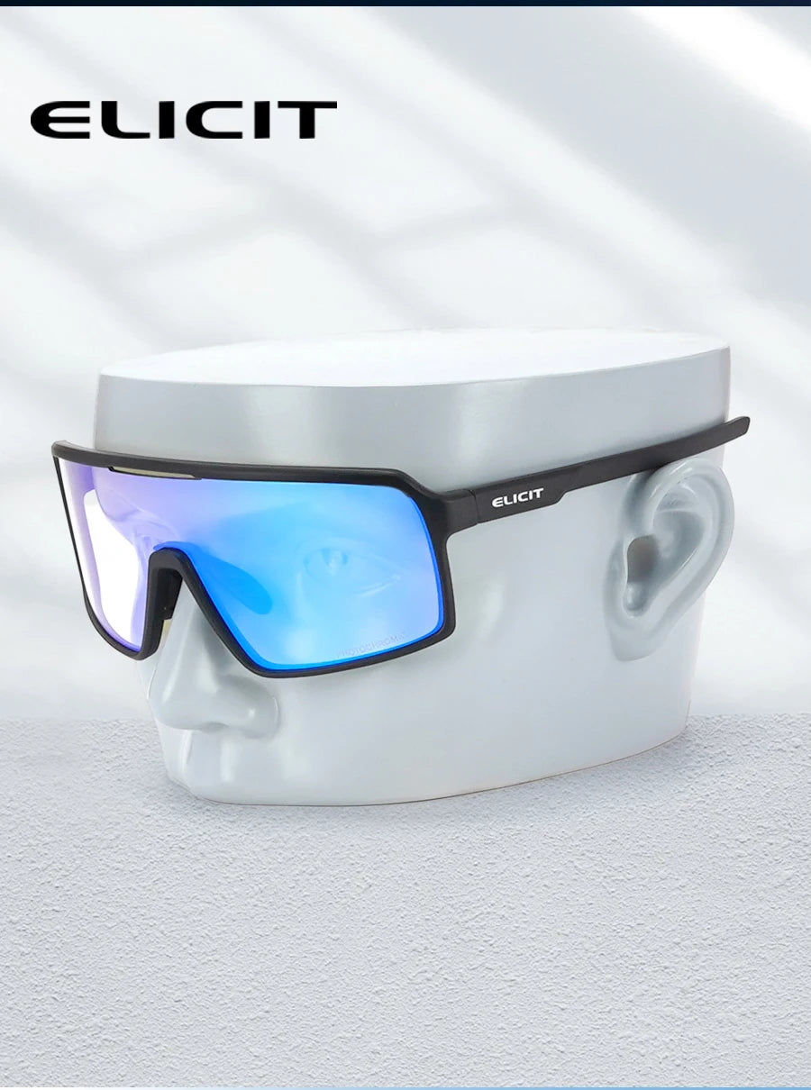 Photochromic Cycling Glasses Sunglasses Men Women Mountain Bike Road Eyewear UV400 Bicycle Riding Outdoor Sports Hiking Goggles