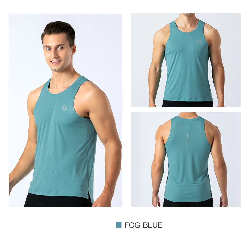 AONIJIE FM5126 Man Male Quick Drying Sports Undershit Running I-shaped Vest Sleeveless Summer Tank Top For Marathon Fitness