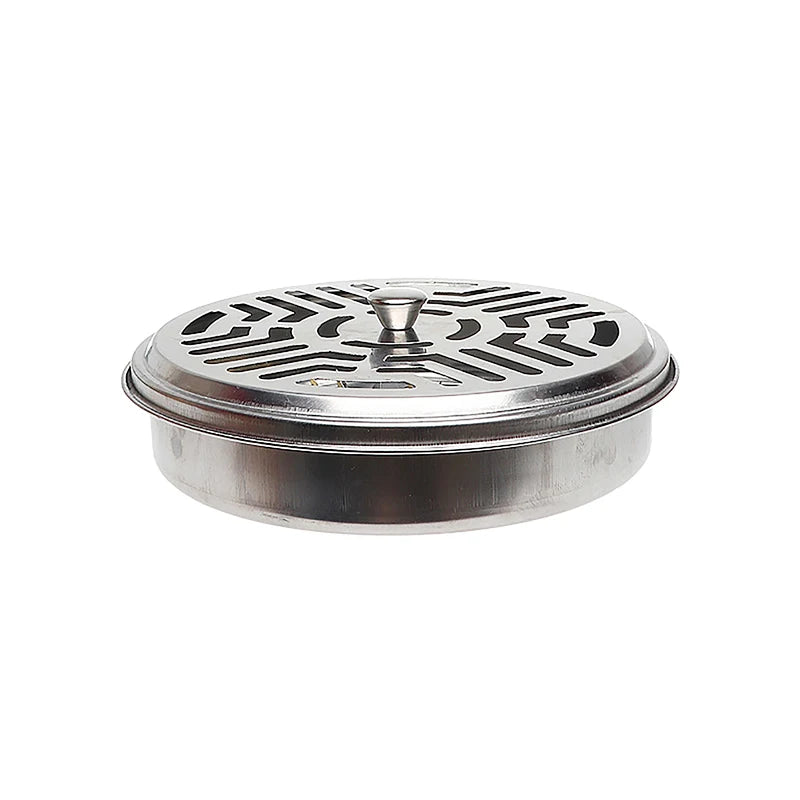 1PCS Mosquitoes Coil Holder Tray Frame Stainless Steel Round Rack Plate For Spirals Incense Insect Repellent Accessories