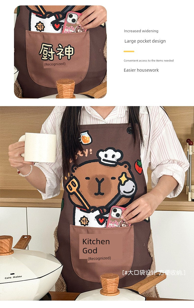 Cartoon Household Erasable Hand Anti-Dirty Multi-Functional Aprons