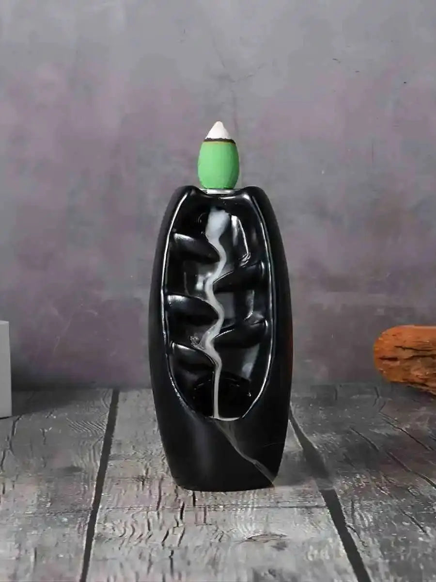 Incense burner, resin reflux incense burner, reflux aromatherapy incense burner stand, suitable for home reading room decoration