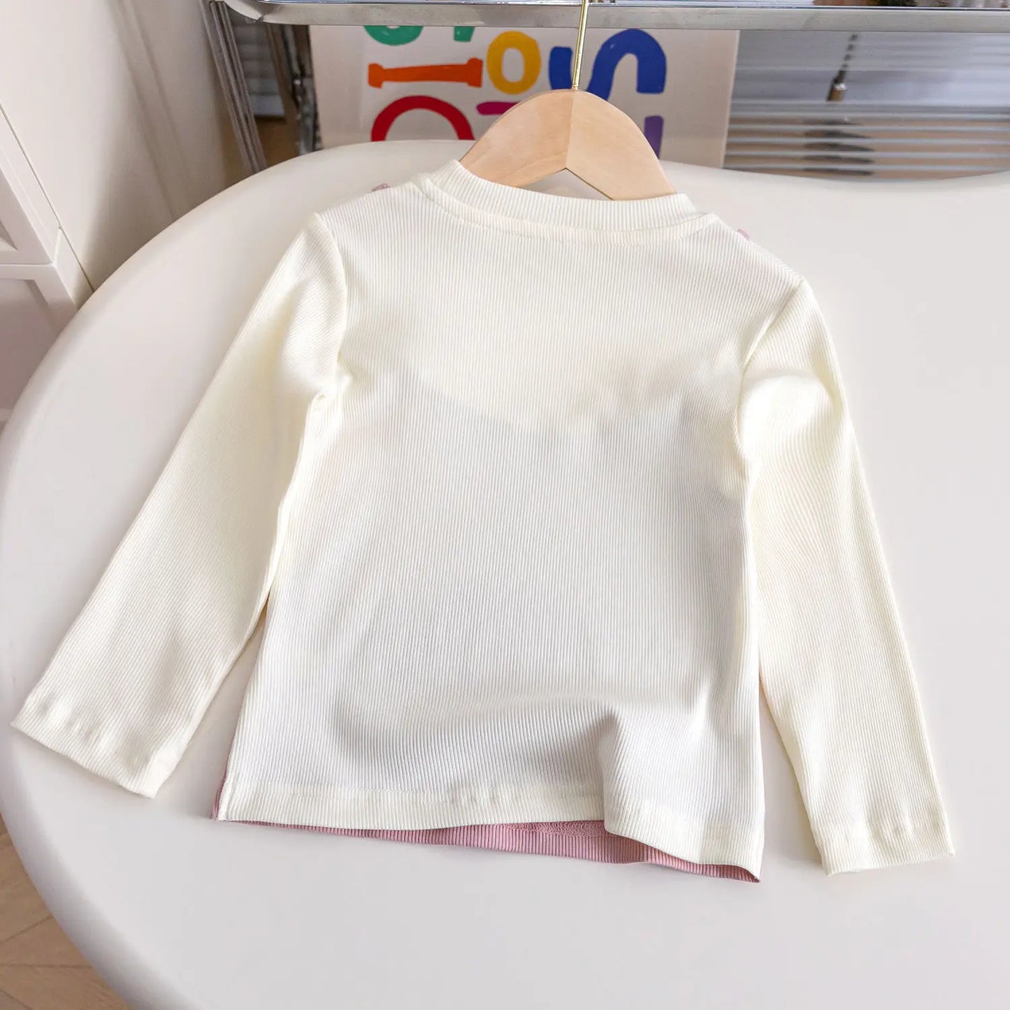 Baby Girls Long Sleeve T-shirt Kid Bowknot Top Tees Toddler Pullover 2024 Spring Autumn 1 To 6Yrs Children Clothing Korean Style