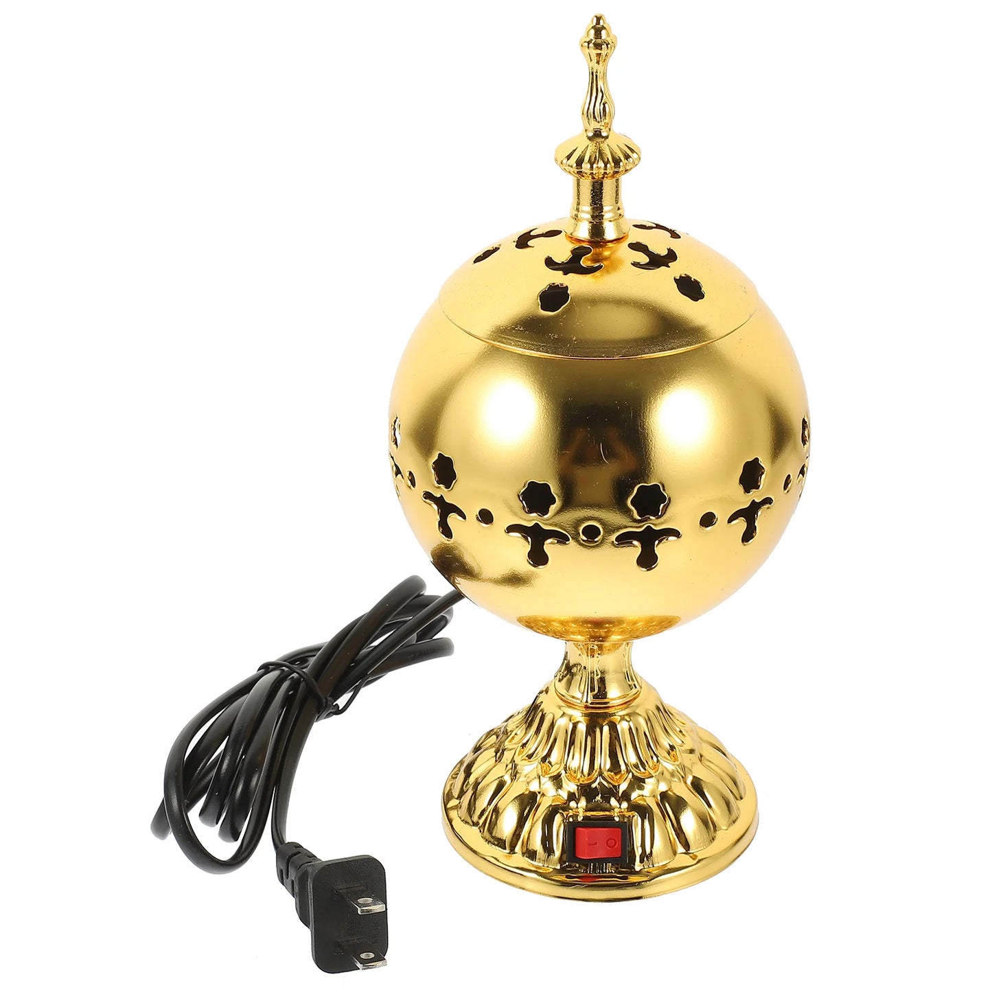 Home Electric Incense Burner Household Sandalwood Stove Metal Plug-in Middle Eastern Censer Holder Decor