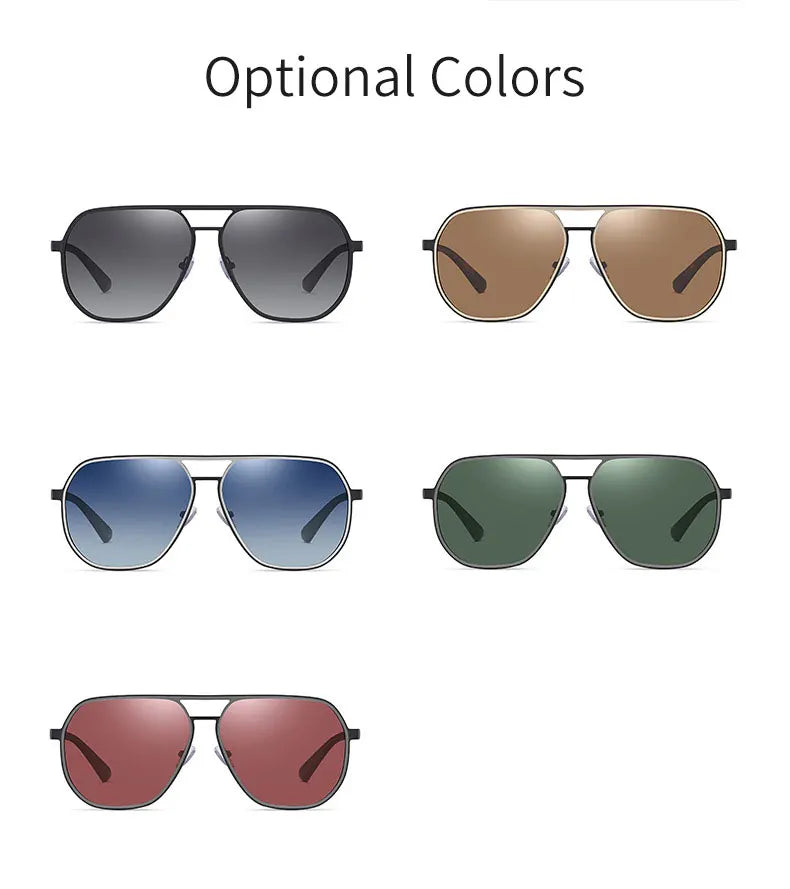 YIMARUILI New Fashion Metal Large Retro Men's Driving Optical Prescription Sunglasses Myopia Decorativ Polarized Sunglasses 3375