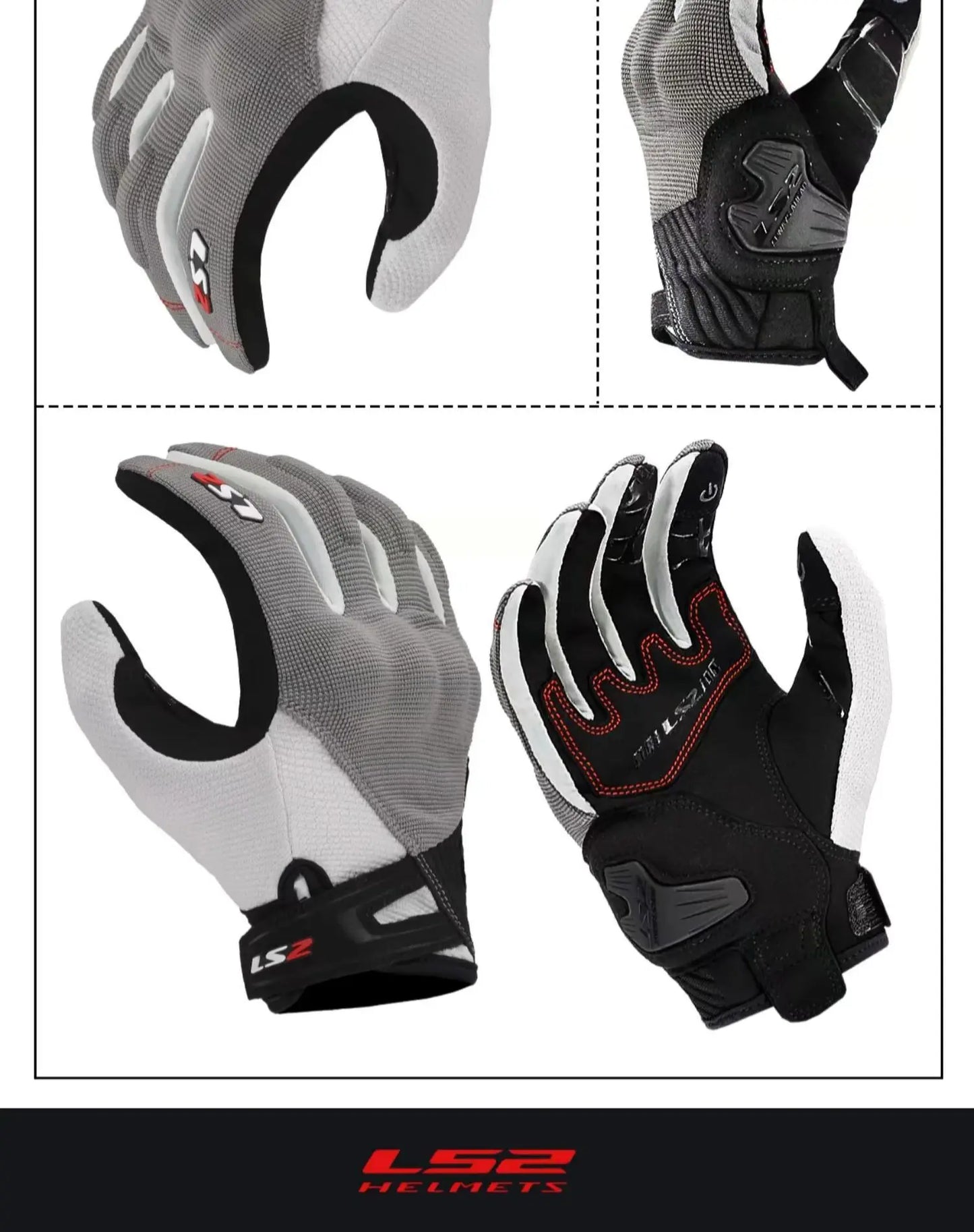 LS2 MG018 Summer Riding Gloves ls2 men Motorcycle Gants touch screen wear-resistant comfortable protective handschoenen