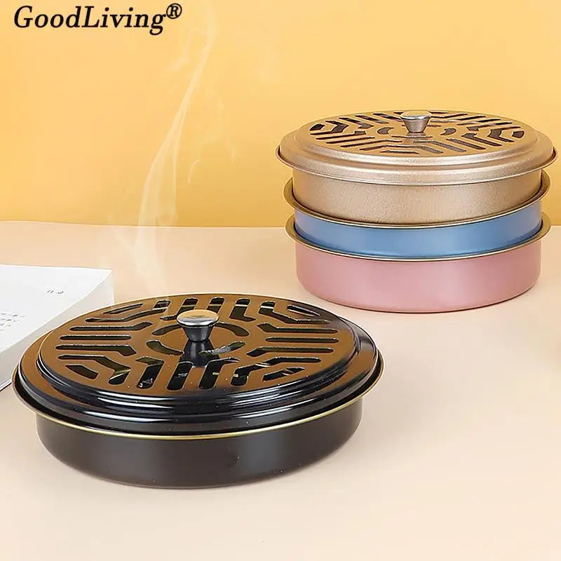 1PCS Mosquitoes Coil Holder Tray Frame Stainless Steel Round Rack Plate For Spirals Incense Insect Repellent Accessories