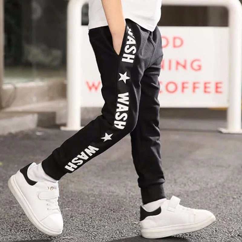 Spring Kid Pant 3-10y Star Letter Boys Casual Autumn Teenagers Sweatpants Long Trousers Winter Children Clothes Boys Sport Pants