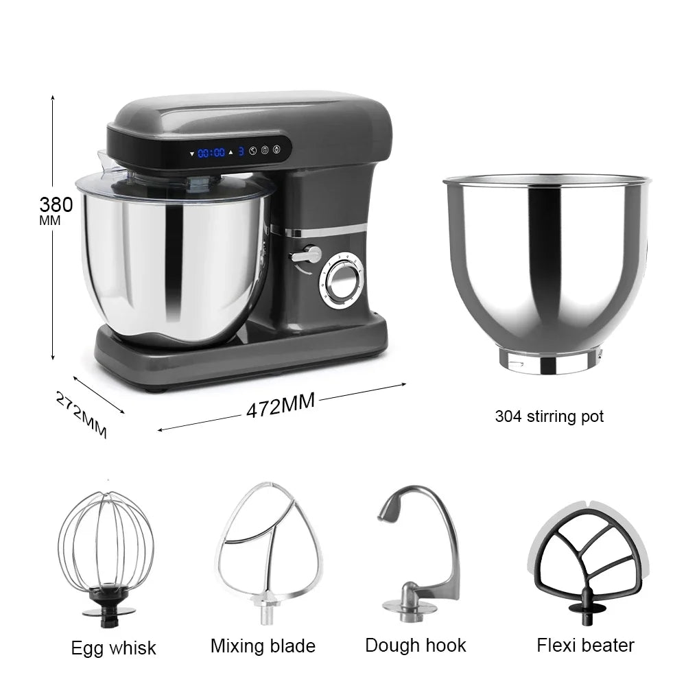 for 5.5/6/7/8/10l Dough Baking Mixer Machine Food Batedeira Home Kitchen Appliance Cake Aid Planetary Stand Mixer Food Mixers