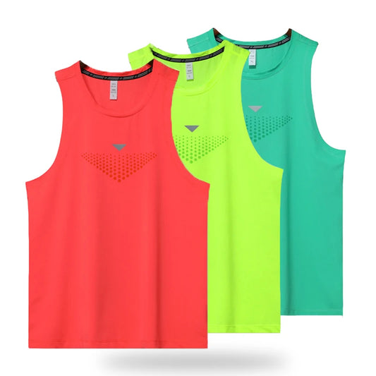 Men Quick Dry Running Sport Vest Loose Fit Basketball Vest Plus Size Gym Singlets Fitness Tops Workout Sleeveless Shirt