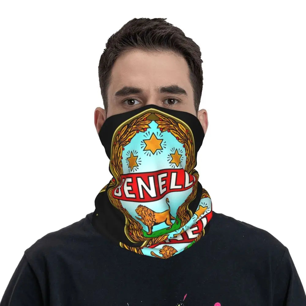 BENELLI MOTORCYCLE DESIGNS Bandana Neck Gaiter Printed Mask Scarf Multi-use Balaclava Hiking for Men Women Adult Breathable