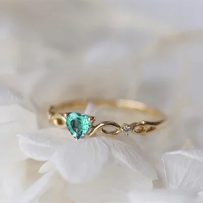 New Love Copper Inlaid Zircon Ring Fashion Temperament Ladies Jewelry Simple Shining Beautiful High Quality Peach Heart