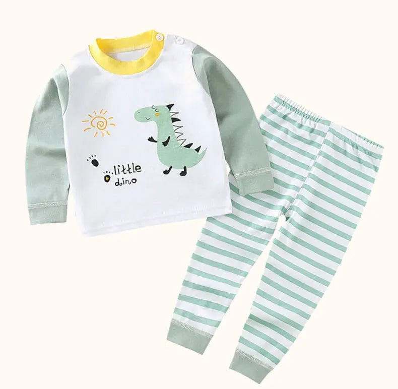 Children Kids Clothes Sets  Boys Girls Suit Pajamas Clothinng Pants Cartoon Autumn Winter Sleepwear Outfits