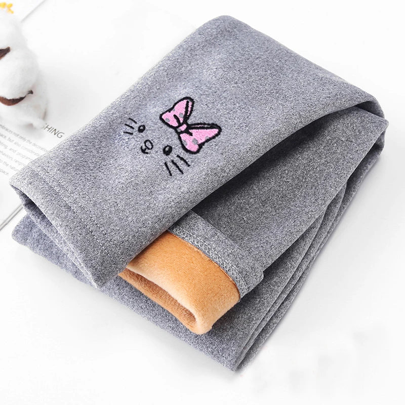 2-8Years Girls Leggings Autumn Winter Thick Warm Velvet Kids Leggings for Girls Children Bottom Part Pants Tights