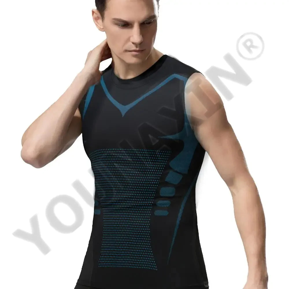 3 Pcs/Lot Men's Sleeveless T-Shirts Base Layer Vest Basketball Cycling Yoga Sports Tight  Gym Fitness Running Top Outdoor Tank