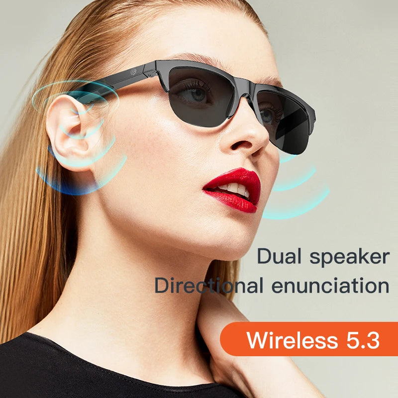 F Series Fone Ouvido Bluetooth Lenses Man Water Proof Smartglass Stereo Connected Bezel Smartglasses Polarized Men's Sunglasses