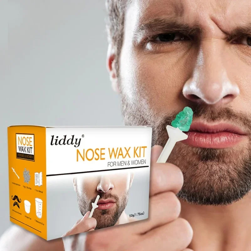 Wax BeanPortable Painless Nose Wax Kit for Men & Women Nose Hair Removal Wax Set Paper-Free Nose Hair  Beans Cleaning  Kit