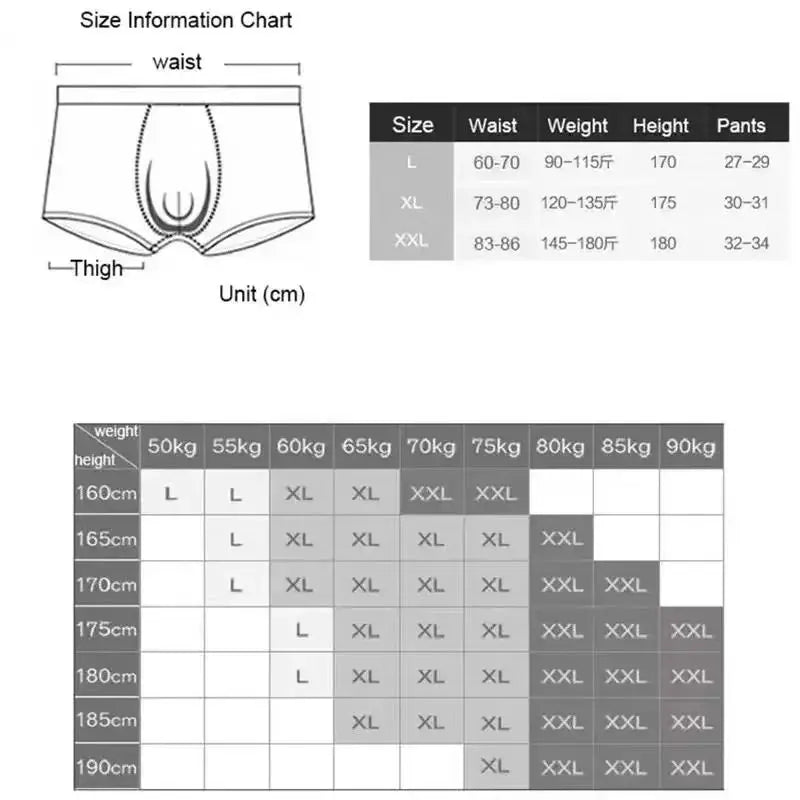 4/5Pcs Man Solid Shorts Underpants Man Men's Panties Men Boxer Underwear for Male Couple Sexy Set Soft Mens Underwear Large Size