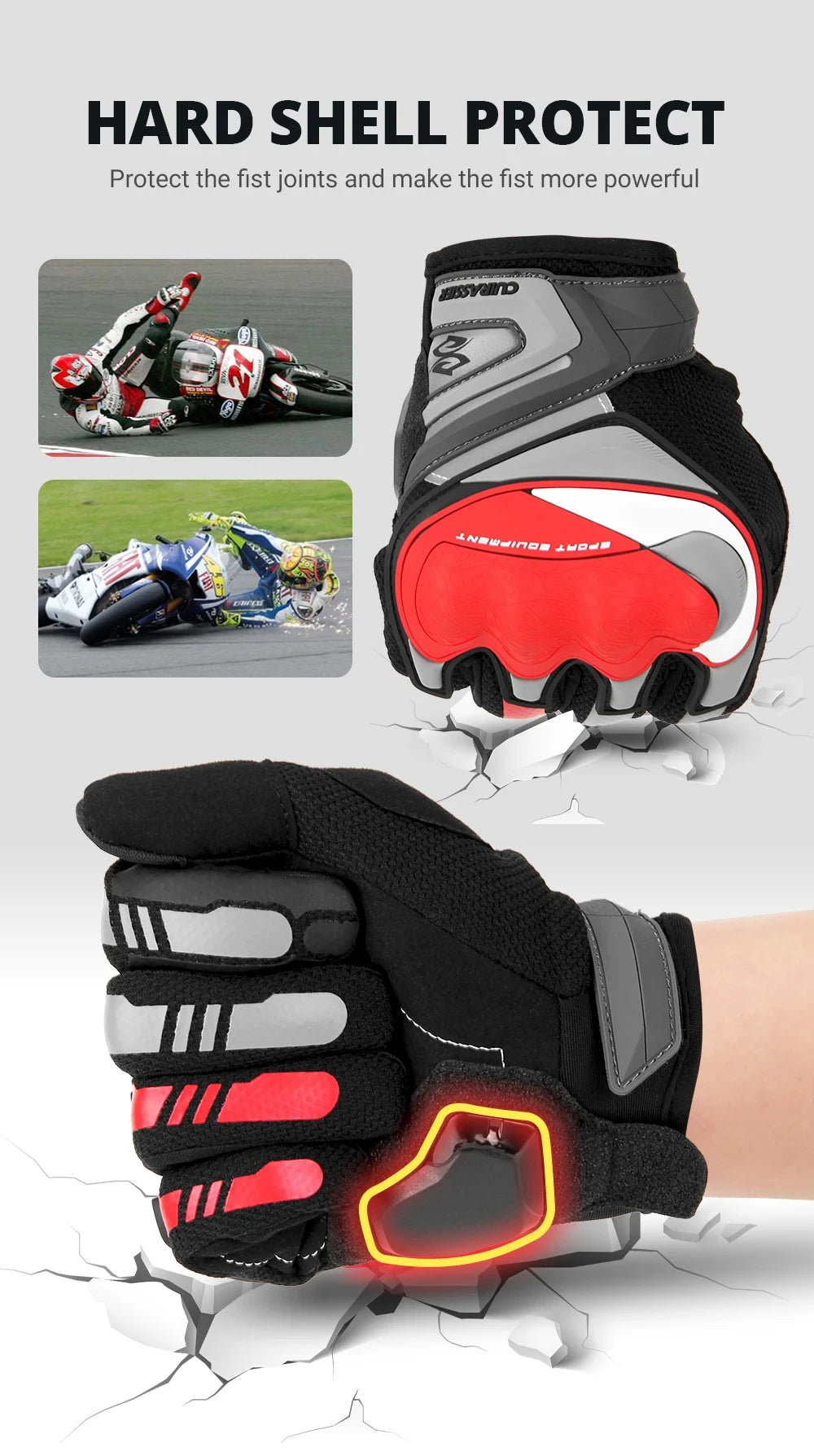 Motorcycle Gloves Breathable Full Finger Protective motorbike Touch Screen Men Racing Moto Motocross Outdoor Sports Gloves