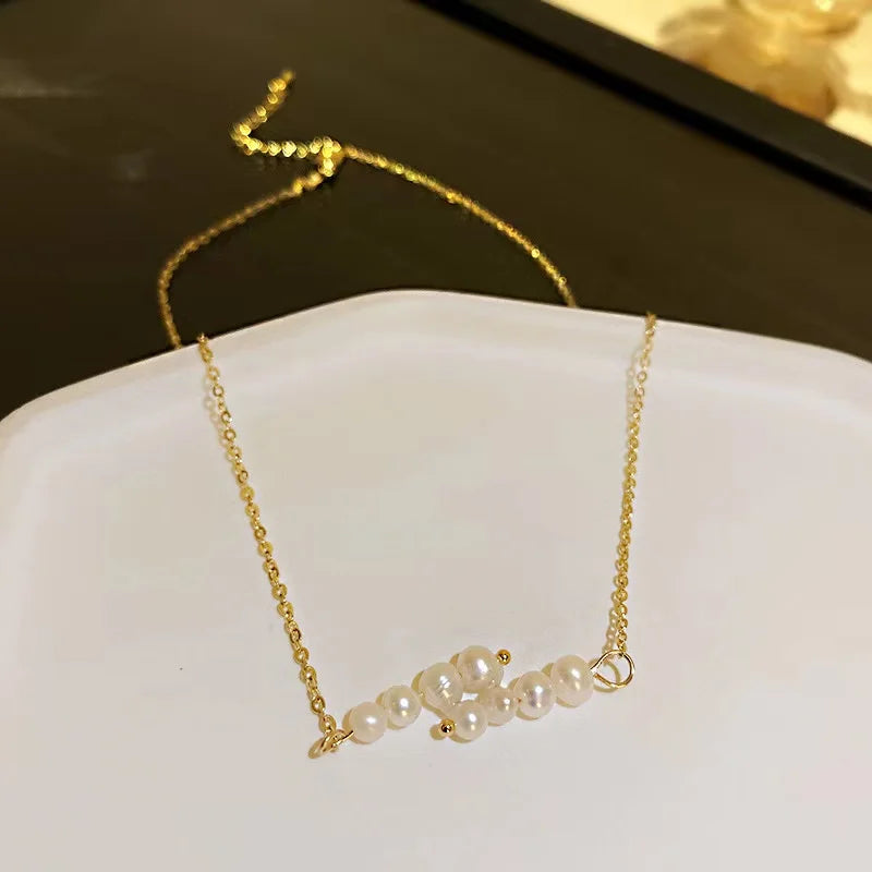 Fashion Trend Unique Design Elegant Exquisite Simple Zircon Star Snake Bone Chain Necklace Women Jewelry Party Gift Wholesale