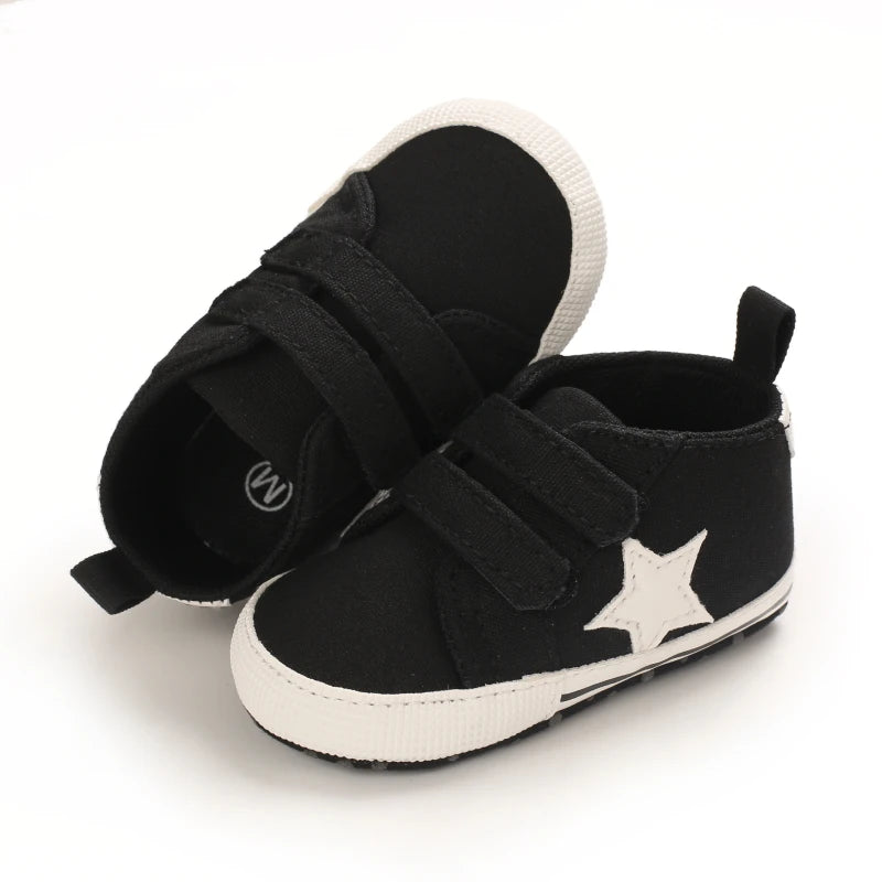 2024 New Baby Canvas Sneakers Anti-slip Soft Plaid Baby Boy Girl Shoes Newborns First Walkers Infant Baby Unisex Casual Shoes