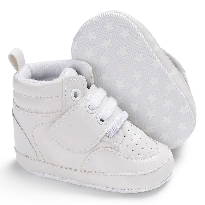 Baby Canvas Classic Casual Shoes Newborn Baby PU Leather Multi-Color Sneakers Non-Slip Cloth Bottom For Boys Girls First Walkers