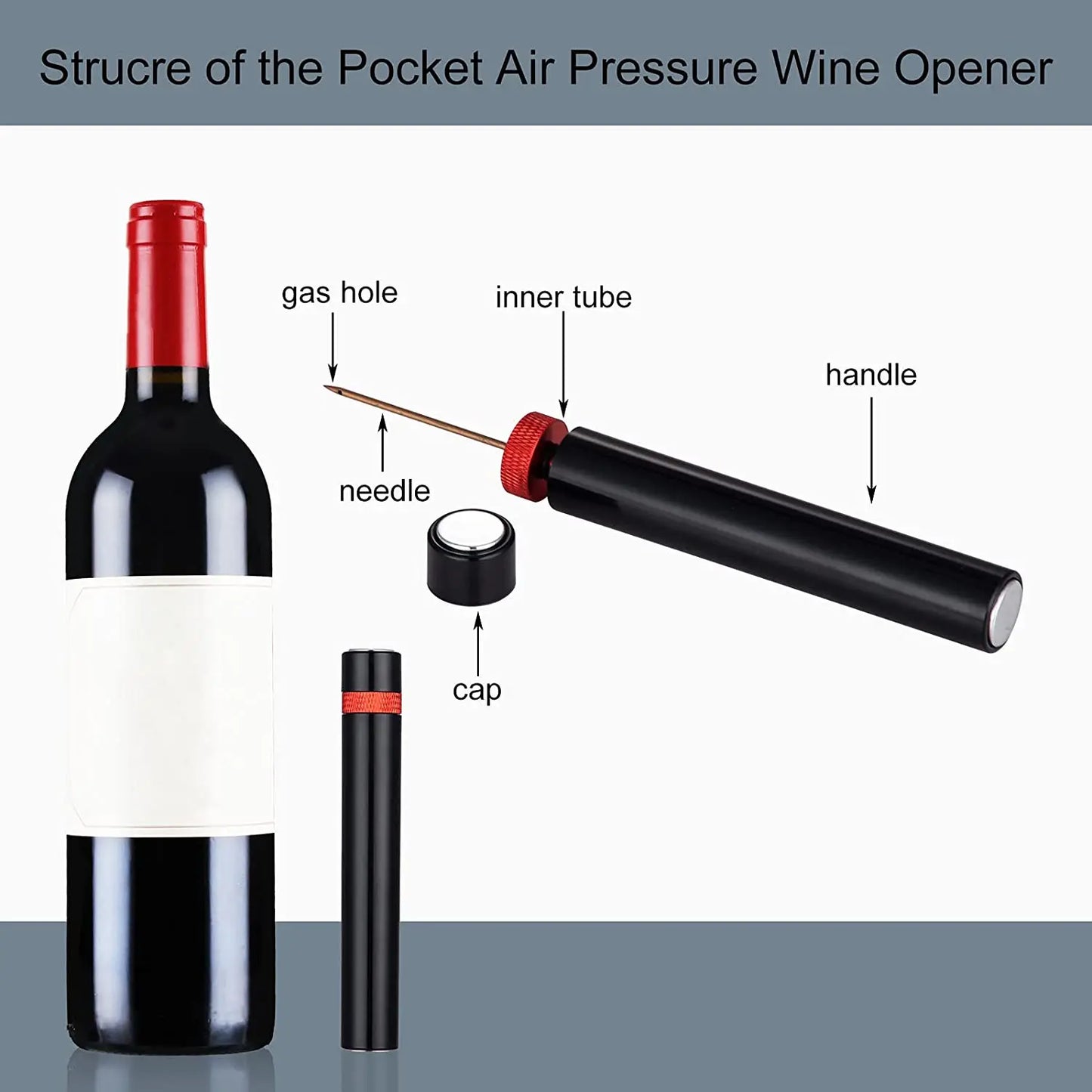 Cool Technological Gadgets Air Pressure Corkscrew Wine Bottle Opener Take Out Wine Cork Novel Kitchen Bar Accessories Tools