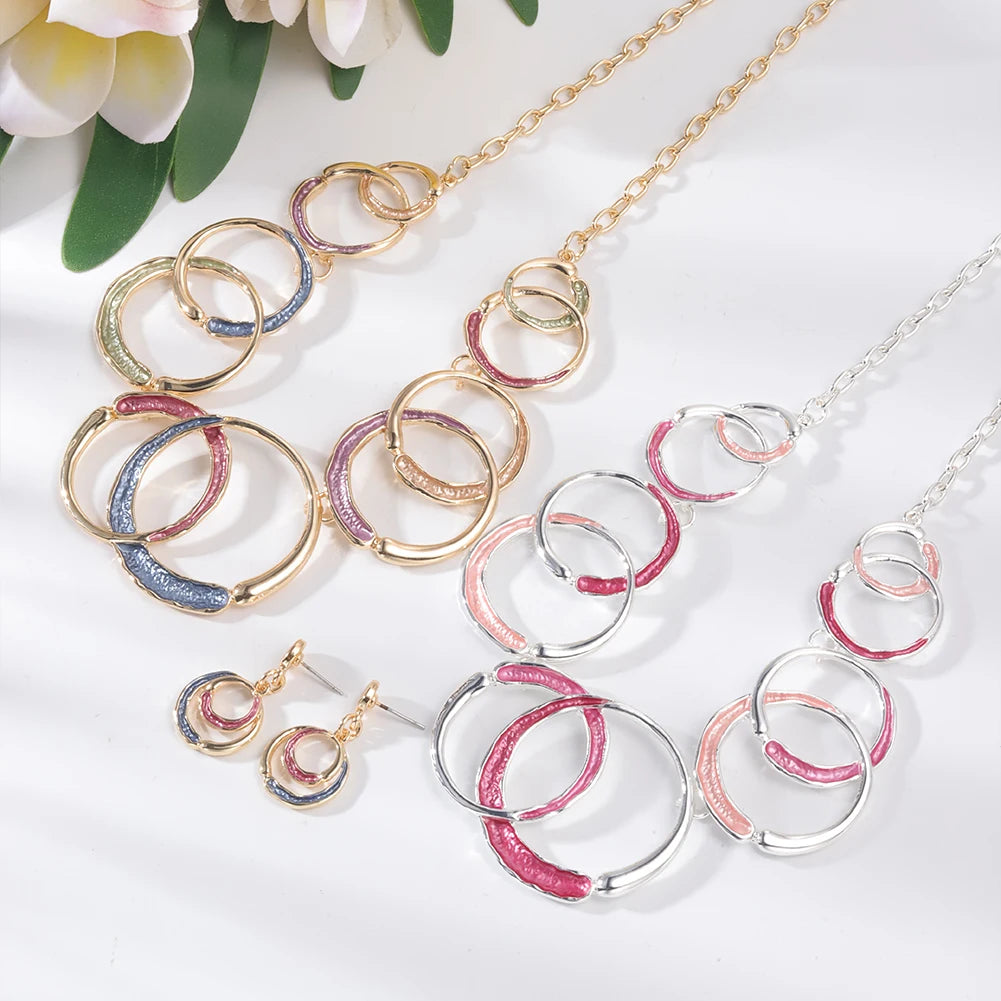 Round Pendants Necklaces Lady Geometric Choker New in Jewelry Collection Trend Chains Necklace Mother's Day Gift for Women