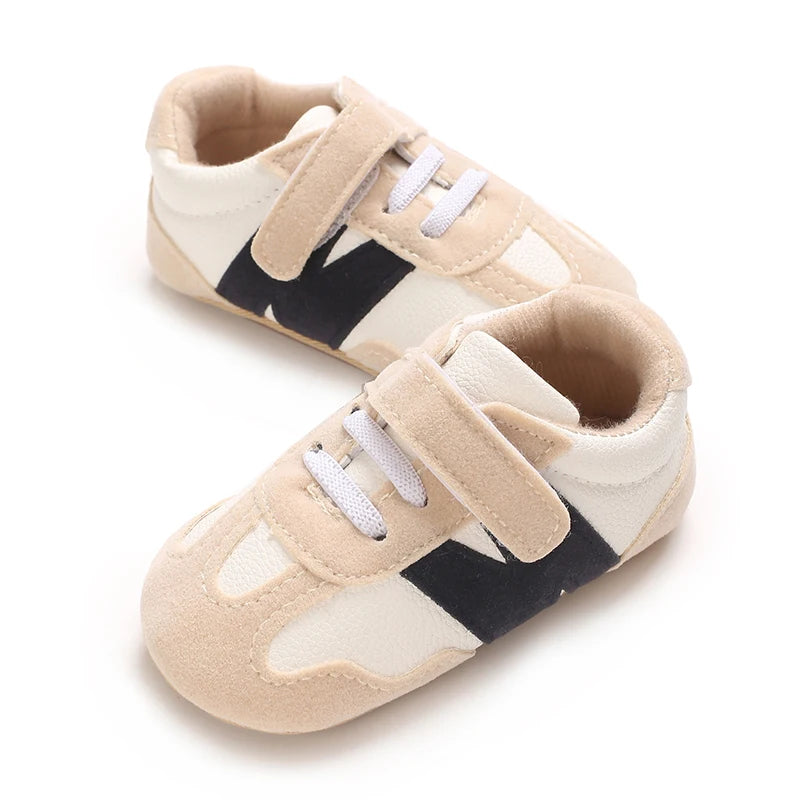 Newborn Baby Sneakers Letter Patchwork Baby Casual Shoes Anti-slip Hundred Toddler Baby Boys Girls Shoes 0-18 Months