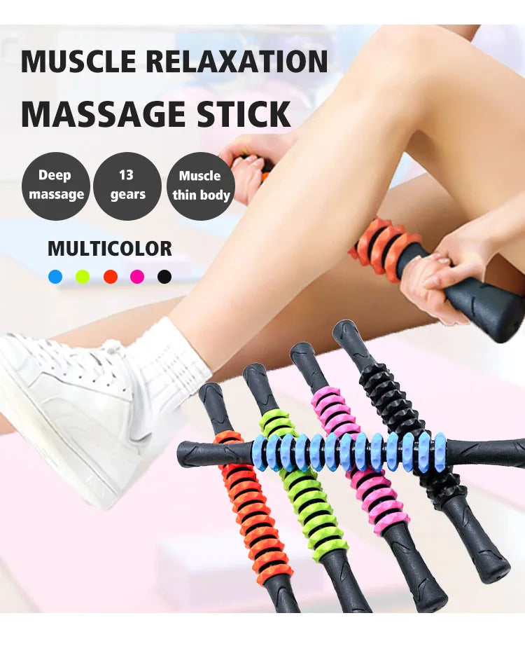 Yoga Block Fitness Equipment Body Massage Roller Stick Yoga Stick for Muscle Relaxation