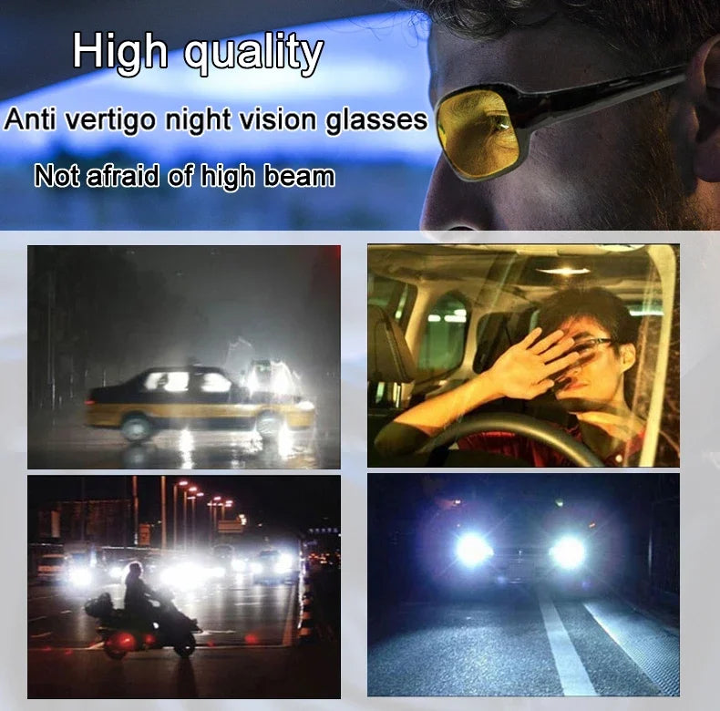 Car Motocycle Night Vision Goggles Men Women Anti-glare Safety Driving Outdoor Cycling Riding Skiing Eye Protection Sun Glasses