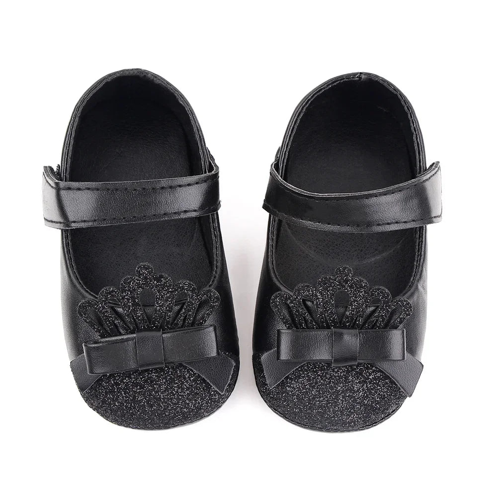 Baby Girl Shoes Cute Crown Soft PU Mary Jane Shoes Anti-slip Sole Spring Summer Sandal for Baby Girl New Fashion