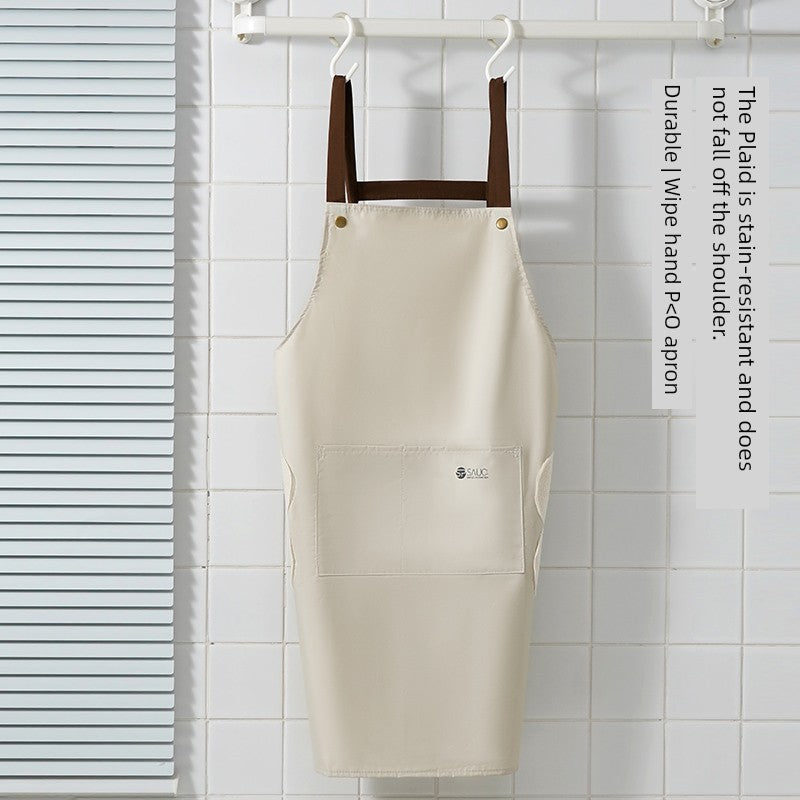 For Home Men's and Women's Catering Oil-Proof Erasable Hand Apron