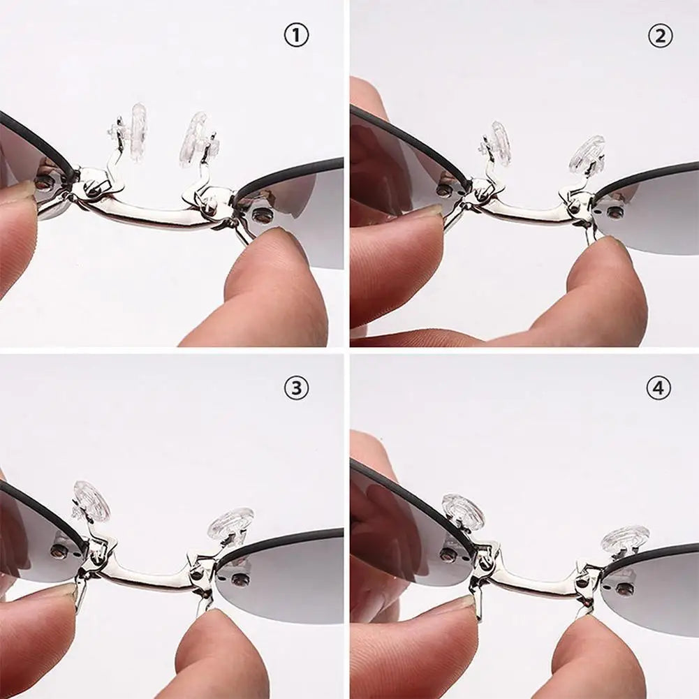 Clip On Nose Glasses Round Rimless Matrix Morpheus Sunglasses Mini Frameless Vintage Men Eyeglasses