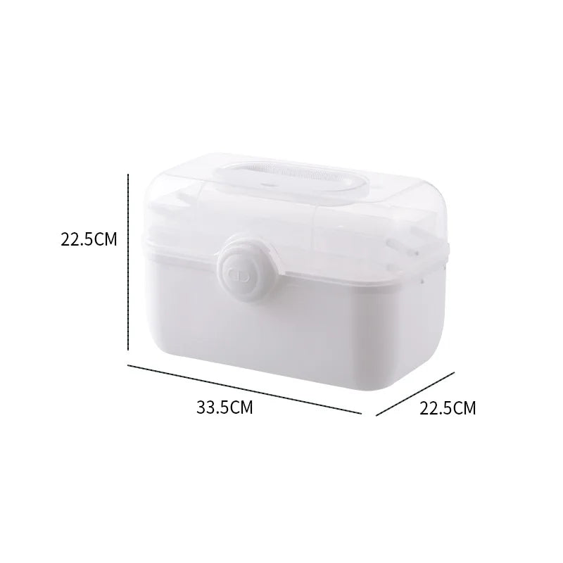 1 Pc Household Medicine Box Storage Box Large Capacity Multi-layer Portable Medical First Aid Kit Transparent Small Medicine Box