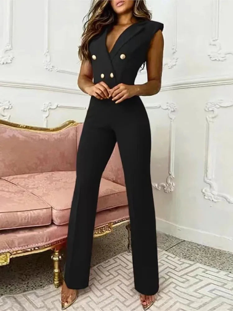 New women's jumpsuits 2024 spring autumn new long-sleeved slim professional jumpsuits elegant and elegant jumpsuits