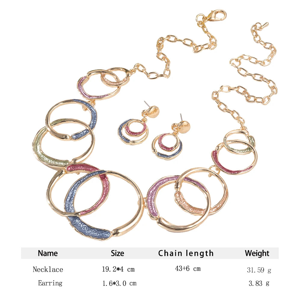 Round Pendants Necklaces Lady Geometric Choker New in Jewelry Collection Trend Chains Necklace Mother's Day Gift for Women