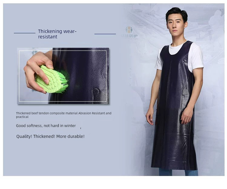 Vest-Style Long Beef Tendon Acid and Alkali Resistant Waterproof Apron