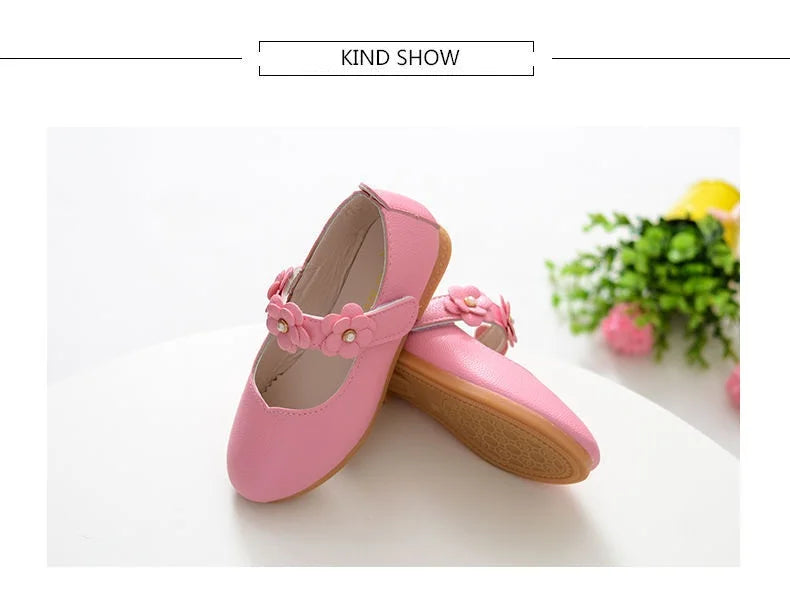 Children Dancing Shoes Kids Princess Shoes Girls Soft Bottom Breathable Leather Footwear  Students Non-slip Performance Footwear