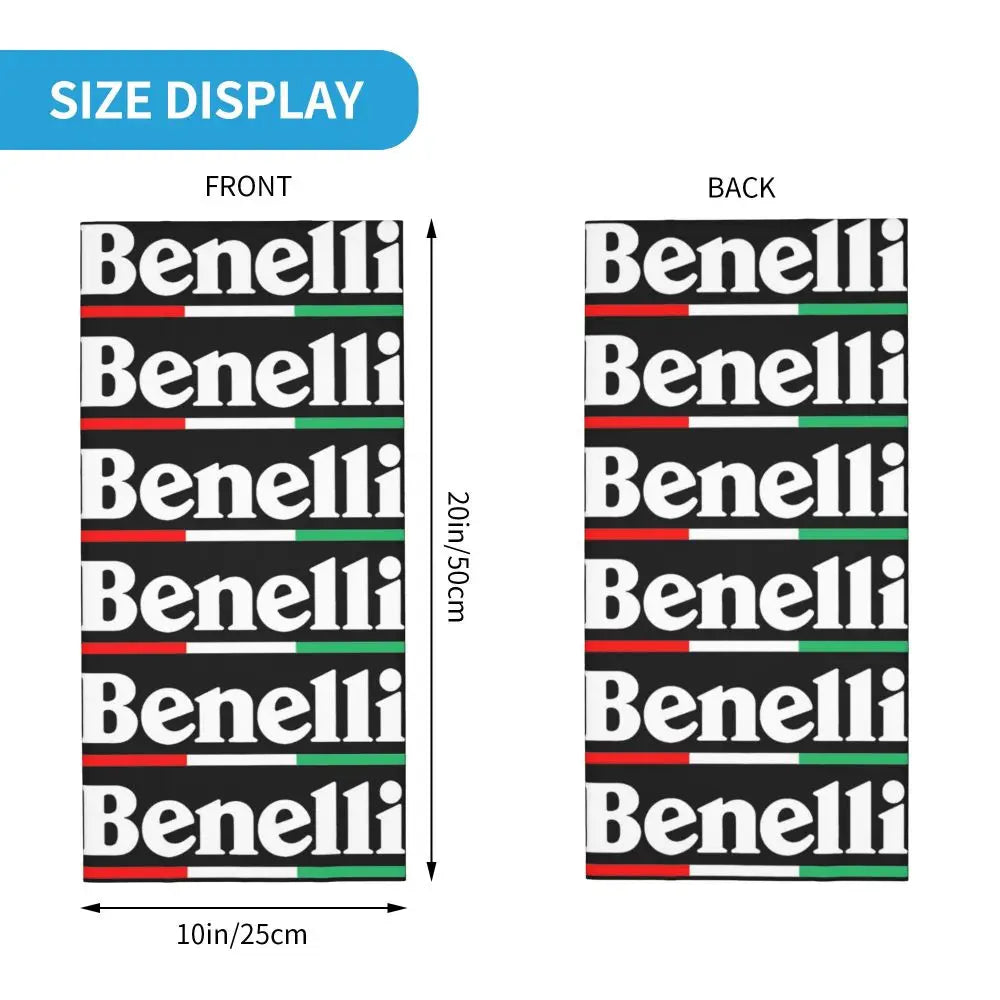 BENELLI MOTORCYCLE DESIGNS Bandana Neck Gaiter Printed Mask Scarf Multi-use Balaclava Hiking for Men Women Adult Breathable