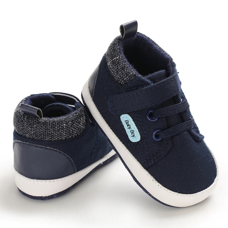 Baby Canvas Classic Casual Shoes Newborn Baby PU Leather Multi-Color Sneakers Non-Slip Cloth Bottom For Boys Girls First Walkers