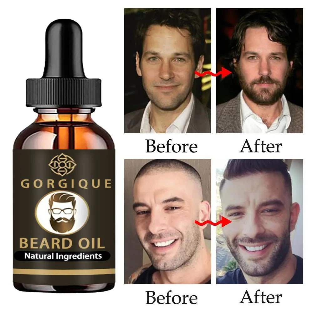 Men Natural Beard Growth Oil Moisturizing Smoothing Hair Growth Tools Dashing Gentlemen Beard Oil Conditioner Beard Care