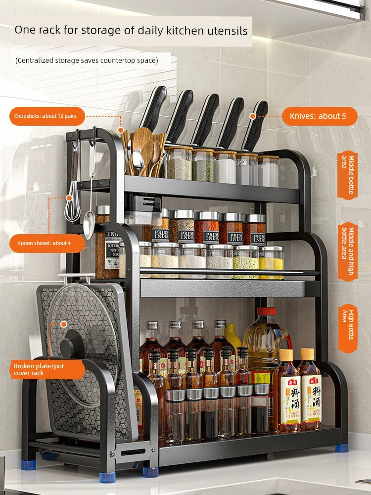 Multi-level stand - great for kitchen spices, knives, etc.