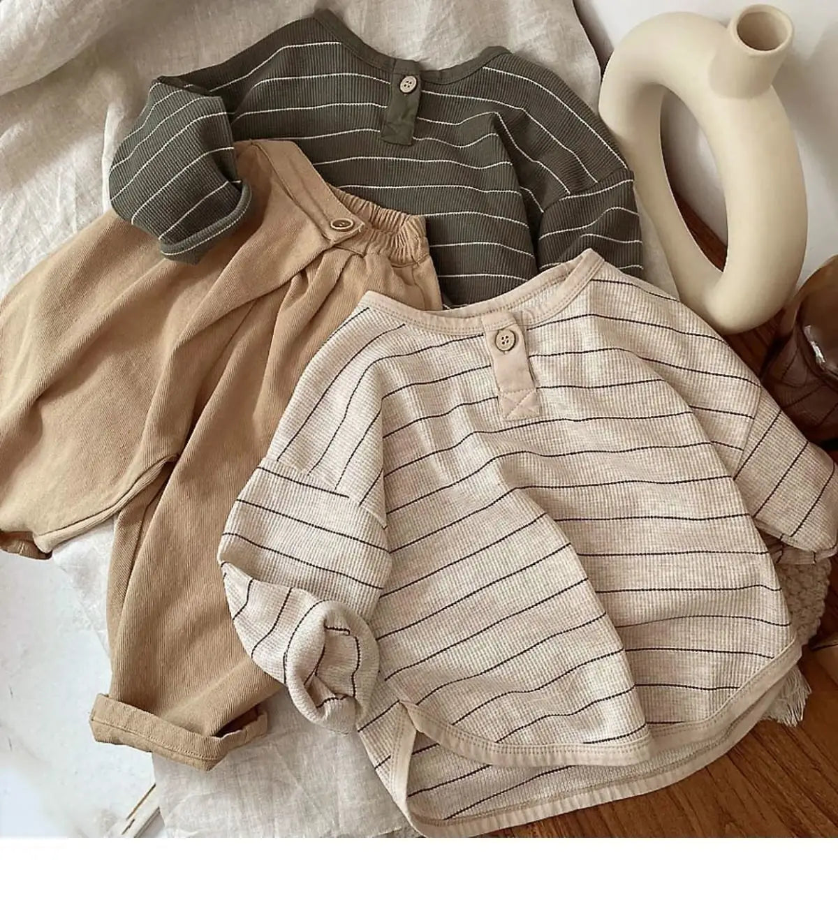 Fashion Striped Print Kids Baby Clothes Cotton Long Sleeve T Shirts Boys and Girls Long Sleeve Tops Autumn Baby Clothing