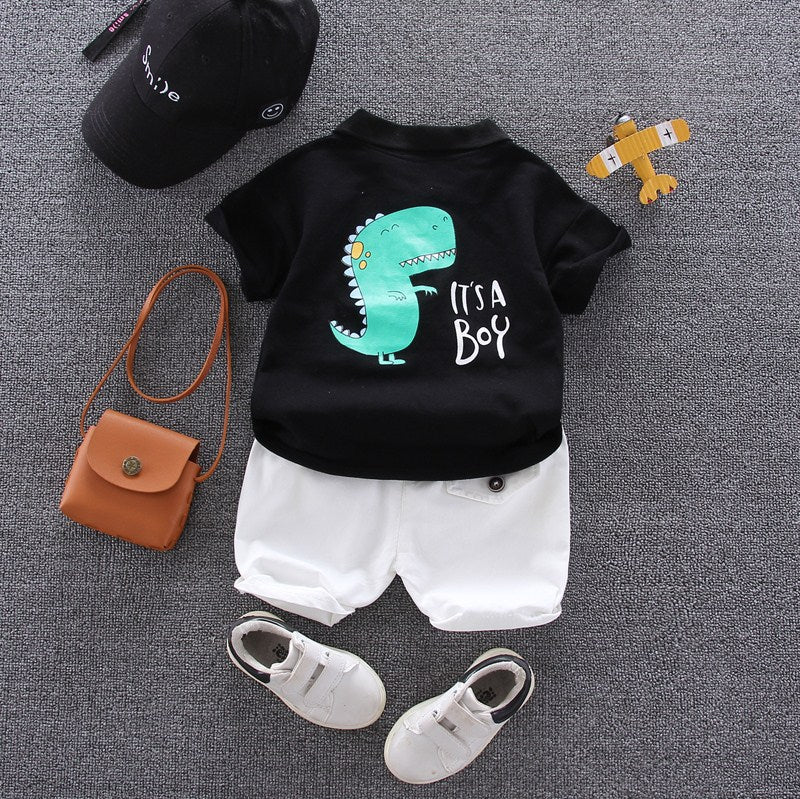 Baby Boy Clothes Summer Children Clothing Polo Shirt Sets Boys Short Toddler Sleeve T-shirt Kids Sports Suit 2pcs Cotton 1-5y