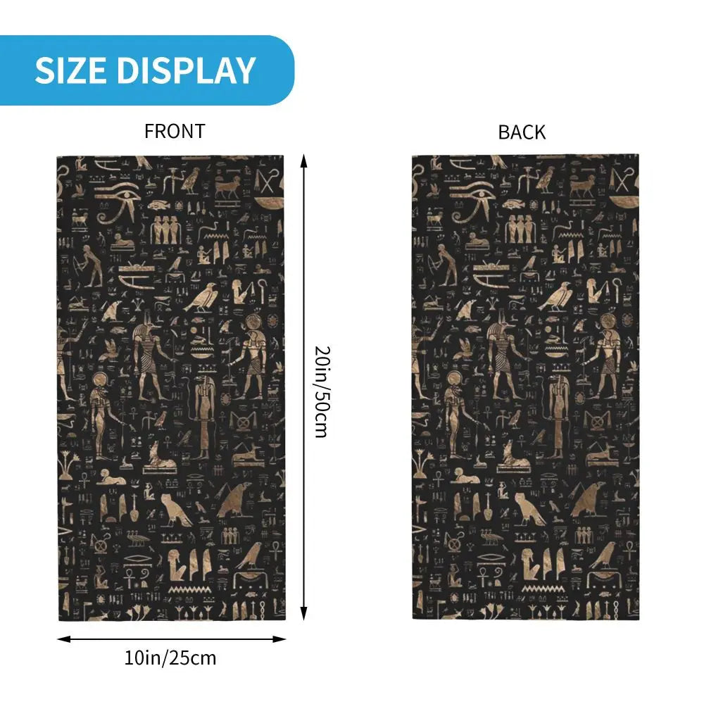 Egyptian Gods And Pharaohs Bandana Neck Gaiter Printed Mask Scarf Multifunction Headwear Running Unisex Adult Winter